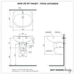 Chậu rửa mặt treo tường TOTO LHT239CR