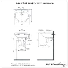 Chậu rửa mặt treo tường TOTO LHT300CR