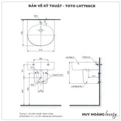 Chậu rửa mặt treo tường TOTO LHT766CR