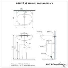 Chậu rửa mặt treo tường TOTO LPT239CR