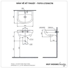 Chậu rửa mặt treo tường TOTO LT210CTR