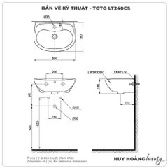 Chậu rửa mặt treo tường TOTO LT240CS