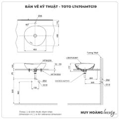 Chậu rửa mặt đặt bàn TOTO LT4704MTG19