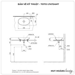 Chậu rửa mặt đặt bàn TOTO LT4724MT