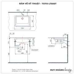 Chậu rửa mặt âm bàn TOTO LT505T