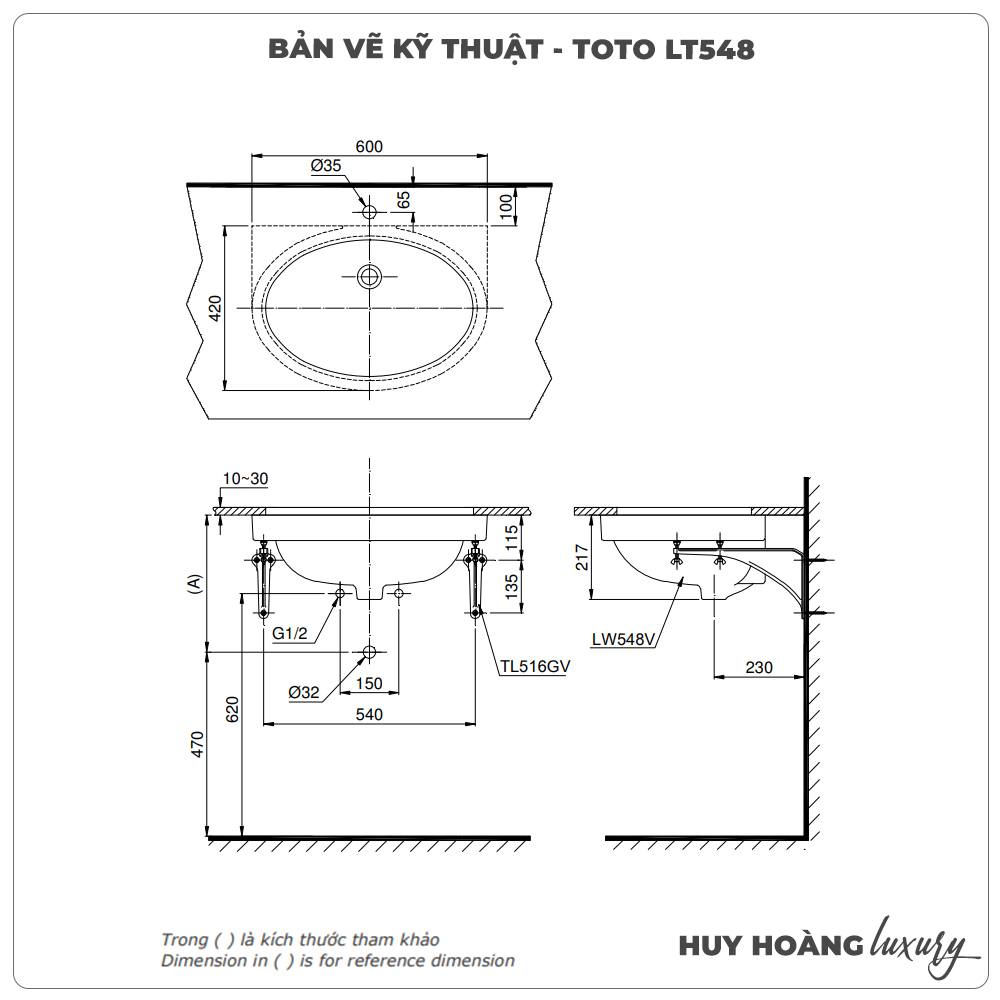 Lavabo âm bàn TOTO LT548 chính hãng, giá tốt | MUA NGAY