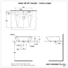 Chậu rửa mặt đặt bàn TOTO LT681