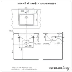 Chậu rửa mặt âm bàn TOTO LW1535V