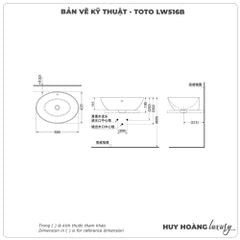 Chậu rửa mặt đặt bàn TOTO LW516B
