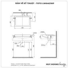 Chậu rửa mặt bán âm TOTO LW646JWF