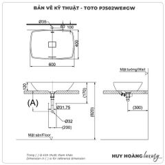 Chậu rửa mặt đặt bàn TOTO PJS02WE#GW