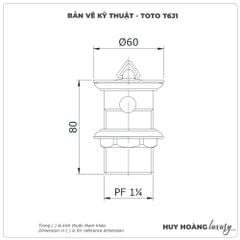 Bộ xả nhấn cho lavabo TOTO T6J1