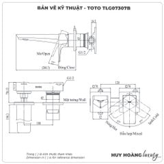 Vòi chậu gắn tường TOTO TLG07307BB (Mã cũ TLG07307B)