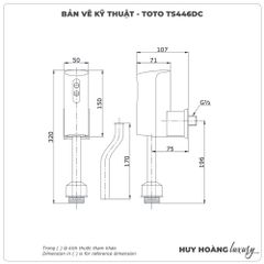 Van xả cảm ứng tiểu nam TOTO TS446DC (Dùng pin)