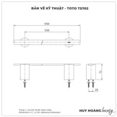 Thanh vắt khăn TOTO TS702