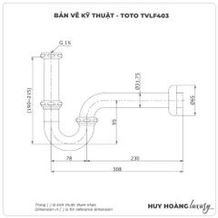Xi phông - Ống thải chữ P TOTO TVLF403