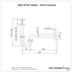Xi phông - Ống thải chữ P TOTO TVLF405