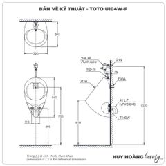 Bồn tiểu nam treo tường TOTO U104W-F