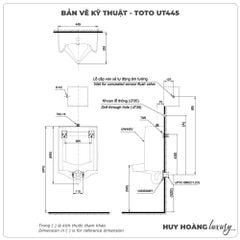 Bồn tiểu nam TOTO UT445 (Đường cấp nước phía trên)