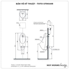 Bồn tiểu nam TOTO UT904HR (Đường cấp nước phía sau)