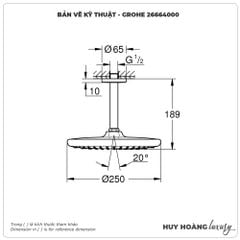 Bát sen âm trần GROHE 26664000