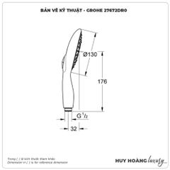 Bát Sen cầm tay GROHE 27672DR0