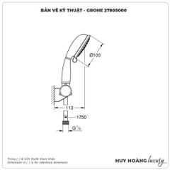 Bát Sen cầm tay GROHE 27805000
