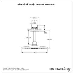 Bộ bát sen gắn tường GROHE 26481A00