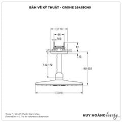 Bộ bát sen gắn tường GROHE 26481GN0