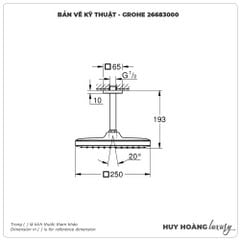 Bát sen âm trần GROHE 26683000