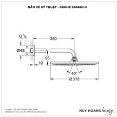 Bộ bát sen gắn tường GROHE 26066GL0