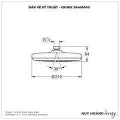 Bát sen gắn tường GROHE 26408000