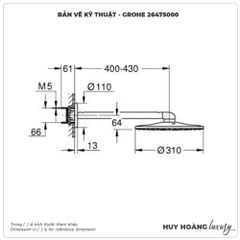 Bộ bát sen âm tường GROHE 26475000