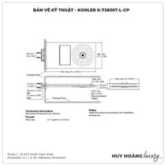 Bát sen gắn tường KOHLER K-72830T-L-CP