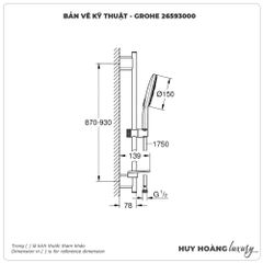 Bát sen cầm tay GROHE 26593000