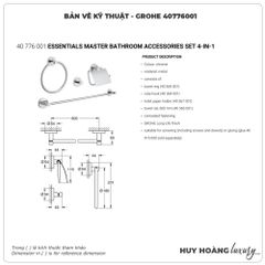 Bộ phụ kiện phòng tắm GROHE 40776001