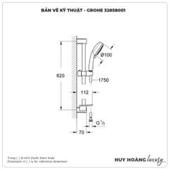 Bộ tay sen và thanh treo GROHE 27577001