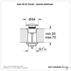 Bộ xả nhấn lavabo GROHE 65807A00