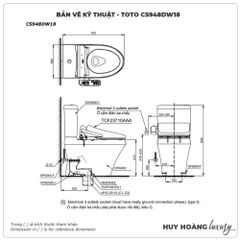 Bồn cầu thông minh TOTO CS948DW18