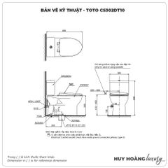 Bồn cầu TOTO 2 khối CS302DT10 (Nắp TC395VS)