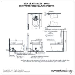 Bồn cầu thông minh TOTO NEOREST CS911VT/TCF87320GAA/T53P100VR