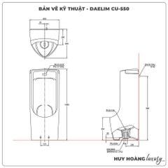 Bồn tiểu nam cảm ứng DAELIM CU-550