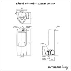 Bồn tiểu nam cảm ứng DAELIM CU-511P