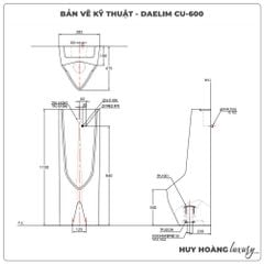 Bồn tiểu nam cảm ứng DAELIM CU-600