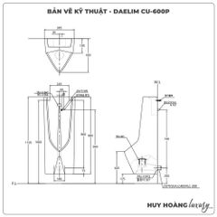 Bồn tiểu nam cảm ứng DAELIM CU-600P