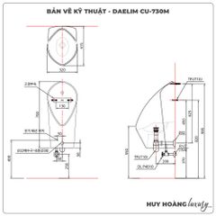 Bồn tiểu nam cảm ứng DAELIM CU-730M