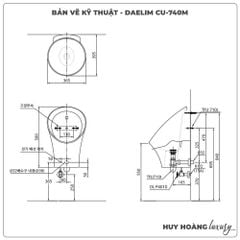 Bồn tiểu nam cảm ứng DAELIM CU-740M