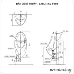 Bồn tiểu nam cảm ứng DAELIM CU-901M