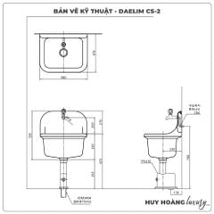 Chậu giặt dịch vụ DAELIM CS-2
