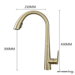 Vòi rửa bát nóng lạnh rút dây DAELIM DL0578W